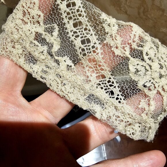 Full Tilt L Lace Champagne Top Feminine Whimsy Vintage Fairy Sheer Romantic Boho - Picture 11 of 11